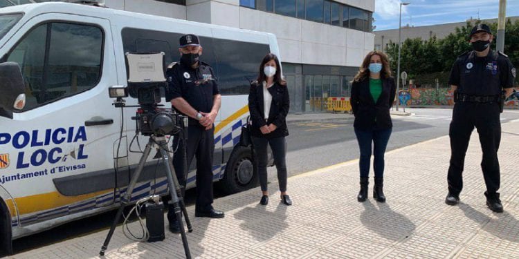 Nuevo radar de la Policía Local de Ibiza.