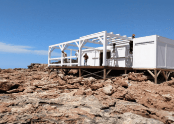 Estructura del chiringuito de Cala Gració.