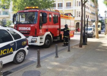 Imagen de archivo de bomberos en Ibiza.