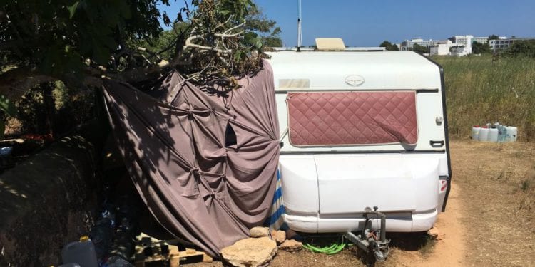 Una caravana en Ibiza usada como vivienda habitual en una imagen de archivo.