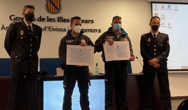 La Policía Nacional reconoce la labor de la seguridad privada para evitar agresiones al personal sanitario de Ibiza