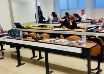 Imagen de archivo de estudiantes.