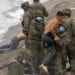 Menores llegados a Ceuta en una imagen del Ministerio de Defensa