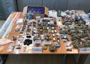 Aspecto de la droga incautada en la operación en Ibiza