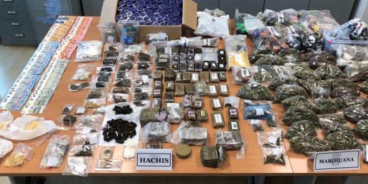 Aspecto de la droga incautada en la operación en Ibiza