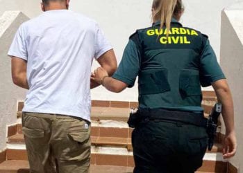 Imagen del detenido en Santa Eulària. Guardia Civil