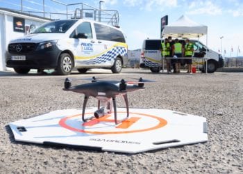 Imagen de archivo de un dron usado por la policía de Sant Josep.