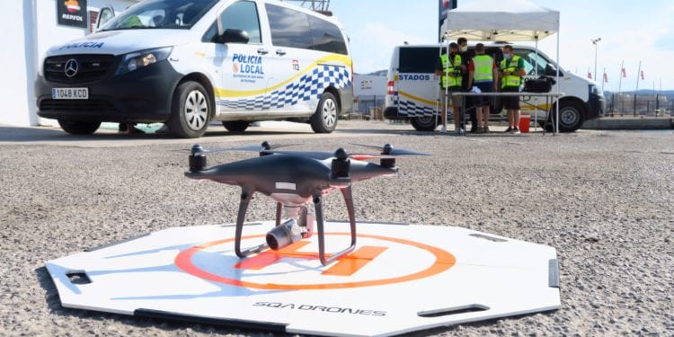 Imagen de archivo de un dron usado por la policía de Sant Josep.