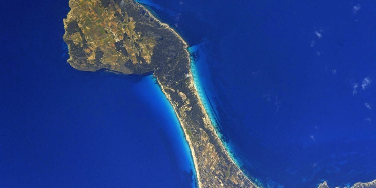 Imagen de Formentera desde la Estación Espacial Internacional de Thomas Pesquet.