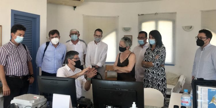 Sala de control del puerto de la Savina.