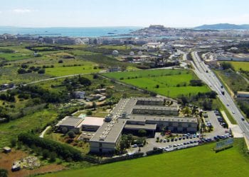 Vista aérea de Sa Residència, centro geriátrico de Jesús, en Ibiza.