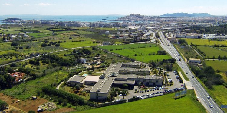 Vista aérea de Sa Residència, centro geriátrico de Jesús, en Ibiza.