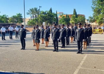 Los nuevos policías nacionales de la promoción, en Ibiza.