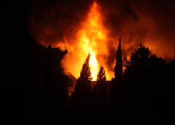 Incendio en Sant Josep. Fotografía de Lorena Portero