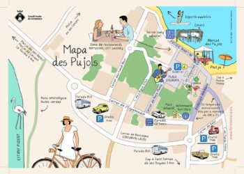 Una de las caras del mapa de es Pujols.