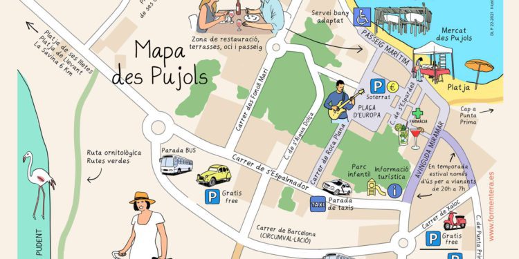 Una de las caras del mapa de es Pujols.