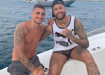 Marco Verrati y Neymar en Ibiza.