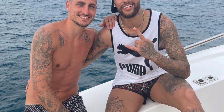 Marco Verrati y Neymar en Ibiza.