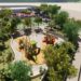 Recreación de cómo será el nuevo parque y la pista de Jesús.