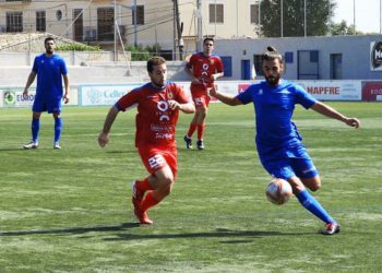 En la imagen, un lance del partido jugado por el Portmany en Binissalem. Foto: Fúmbol Balear