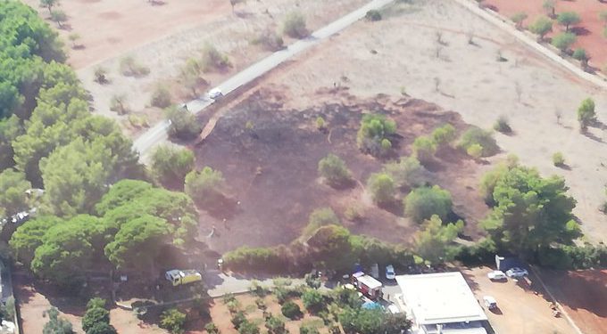 Imagen del área quemada. Foto: Ibanat.