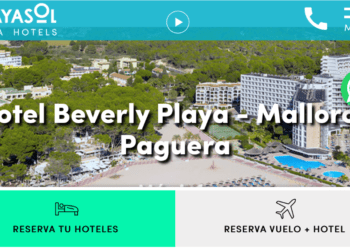 La cadena hotelera de Ibiza ya publicita su nuevo hotel en Mallorca en su web.
