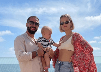 Dani Carvajal con su hijo Matías y su pareja, Daphne Cañizares, en Ibiza en una imagen de su Instagram.
