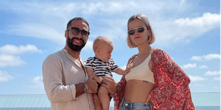 Dani Carvajal con su hijo Matías y su pareja, Daphne Cañizares, en Ibiza en una imagen de su Instagram.