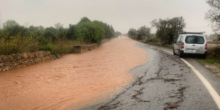 Una carretera de Santanyí. Imagen de Jaume Cabrer Soler Twitter