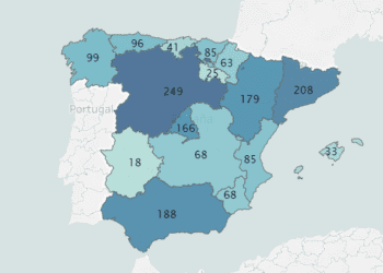 Mapa del reparto de las acogidas afganas.