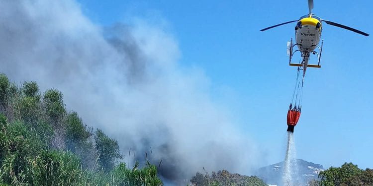 Imagen de un incendio en Jesús en julio.