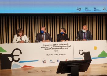 Spain Convention Bureau con Vicent Marí a la derecha de la foto.