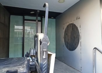 Oficina de CaixaBank recientemente cerrada en la calle Extremadura de Ibiza,