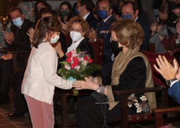 La reina, en Ibiza. Foto: Ciudades Patrimonio de la HUmanidad