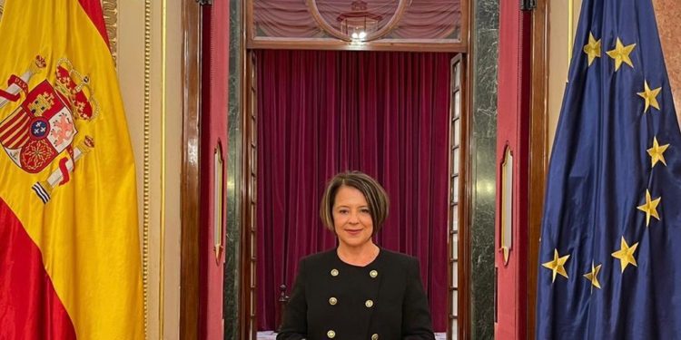 Sofía Hernanz en el Congreso de los Diputados.