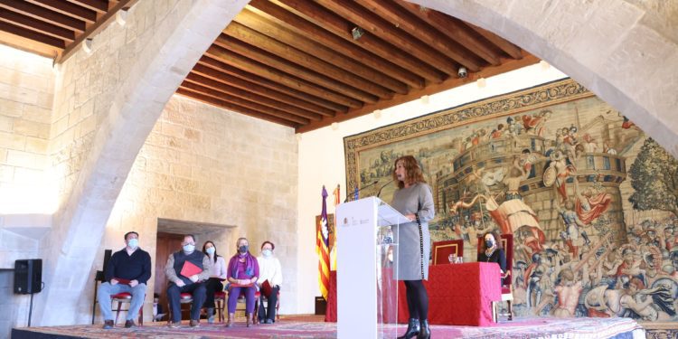 La presidenta Francina Armengol, durante el discurso de hoy.