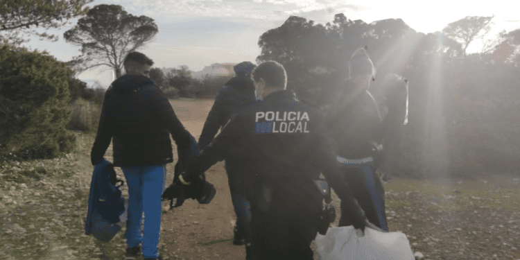 Imagen de la operación. Fuente: Policía Local de Sant Josep