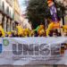 Imagen de archivo de una protesta de funcionarios ante el Parlament balear. Unisep.