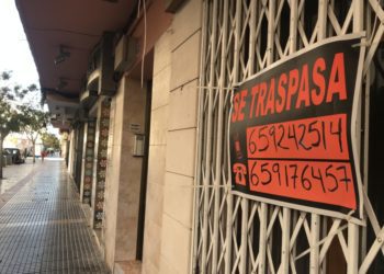 Imagen de archivo de un negocio en traspaso en la avenida de España de Ibiza (año 2020).