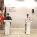 El portavoz del Govern, Iago Negueruela, y el conseller de Fondos Europeos en la rueda de prensa de hoy. CAIB.