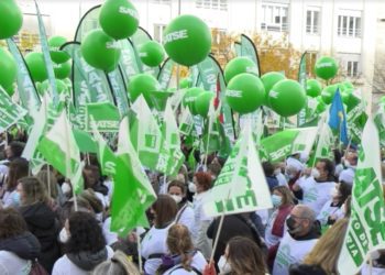 Imagen de archivo de una protesta de SATSE. Imagen cedida por el Sindicato.