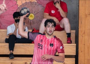 Imagen de archivo del jugador vistiendo la camiseta del USAB Balonmano Chile. Foto cedida por la Peña Deportiva.
