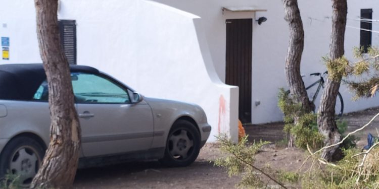 Lugar del tiroteo en Formentera. Foto Ràdio Illa