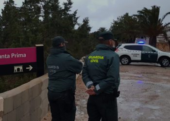 Imagen de archivo de guardias civiles en Formentera.