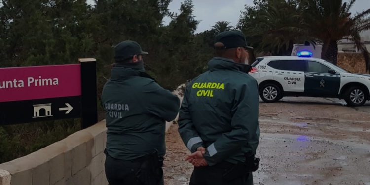 Imagen de archivo de guardias civiles en Formentera.