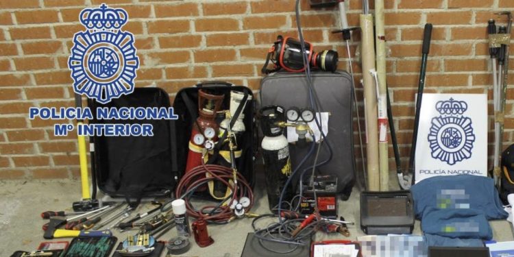 Imagen de la Policía Nacional del Material Incautado.