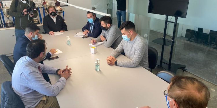 Reunión de la directiva de la Federació de Futbol de les Illes Baleares (FFIB)