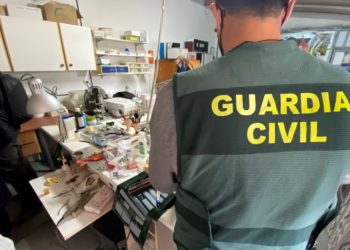 Imagen del laboratorio facilitada por la Guardia Civil