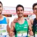Marc Tur (a la izquierda) en una imagen de archivo tras conseguir el 2° puesto en el Campeonato de España 20Km, junto a otros competidores. Imagen difundida por el deportista en redes sociales.