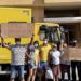 Protesta de trabajadores de Correos Ibiza durante una huelga del julio de 2021 ante las oficinas de Vila. Imagen de Toni Escandell.